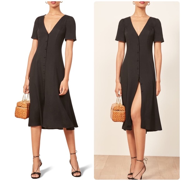 Reformation locklin dress - Black - Picture 3 of 6